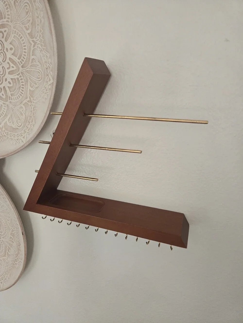 Handmade Wooden Vanity Wall Shelf Jewelry Organizer & Display
